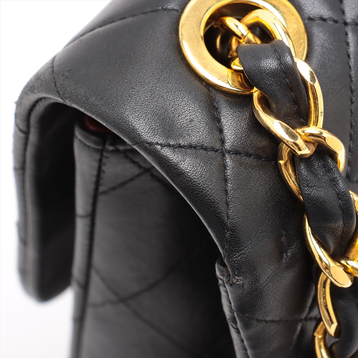 Chanel CC Logo Matelasse 34 Maxi Lambskin Single Flap Double Chain Shoulder Bag Black * PREDORDER *