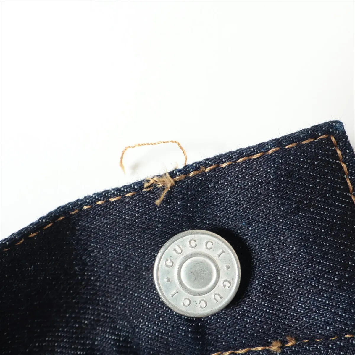 Gucci Cotton Denim Pants Navy Blue
