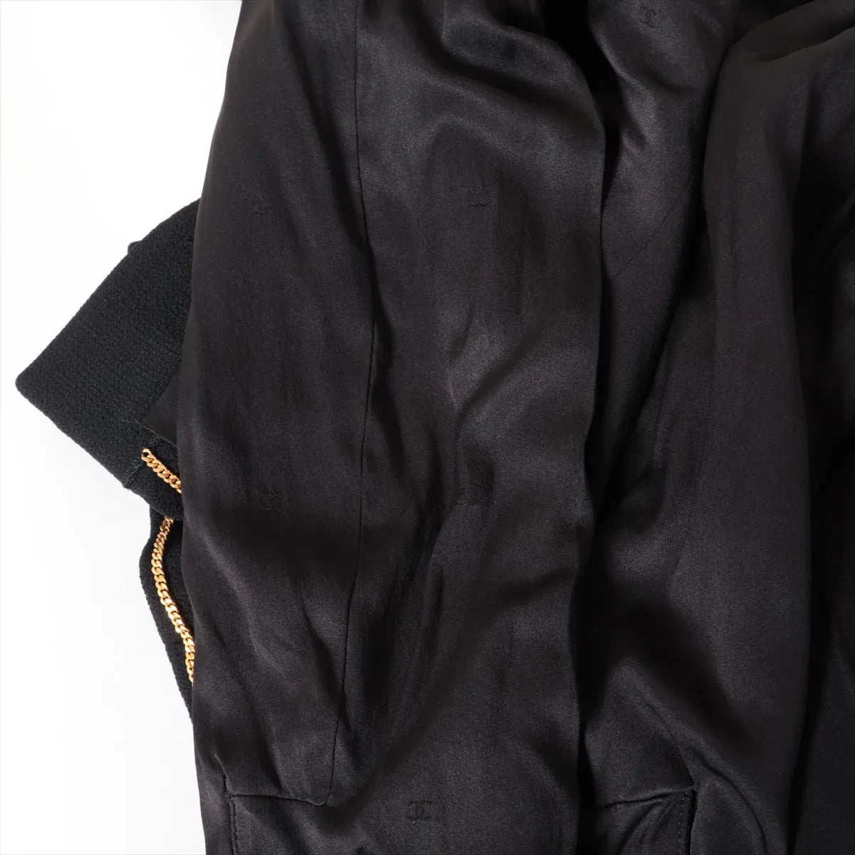 Chanel CC Logo Wool Jacket Coat Black
