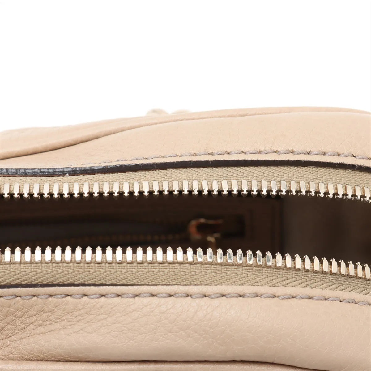 Gucci Soho Leather Chain Shoulder Bag Beige