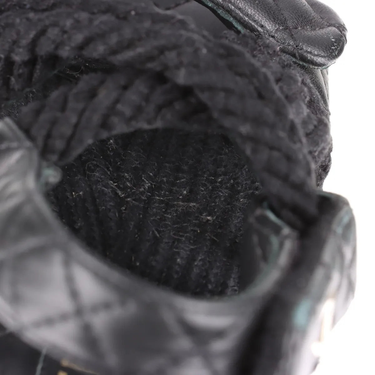 Chanel Logo Matelasse Leather Strap Sandal Black