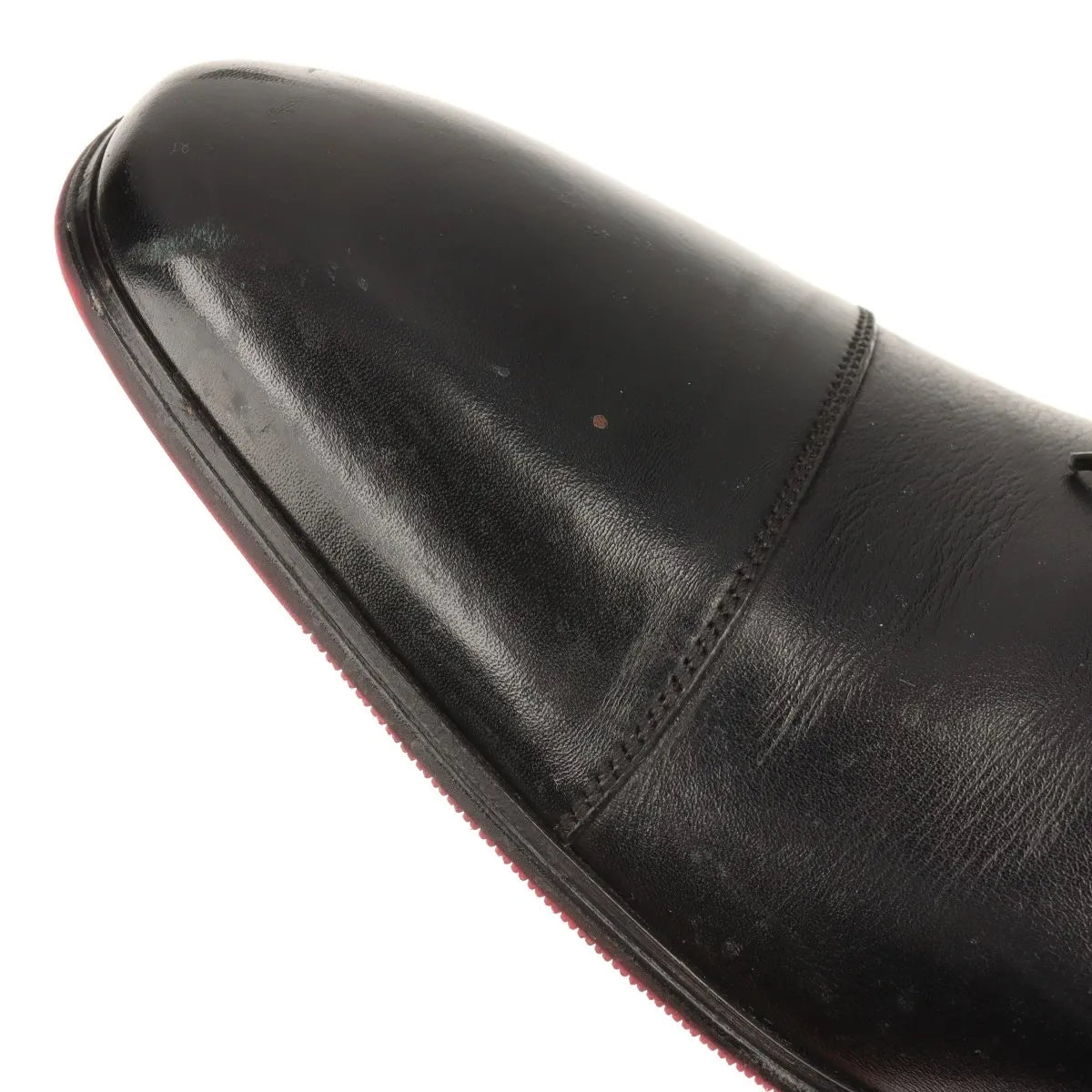 Christian Louboutin Leather Straight Tip Shoes Men's Black