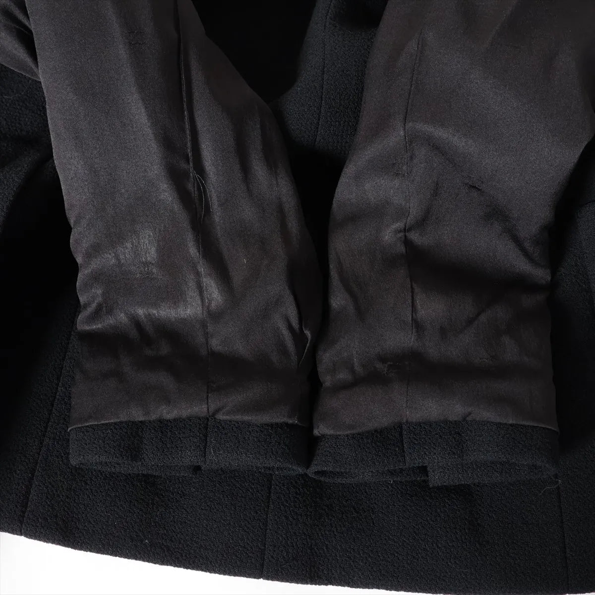 Chanel CC Logo Wool Jacket Coat Black