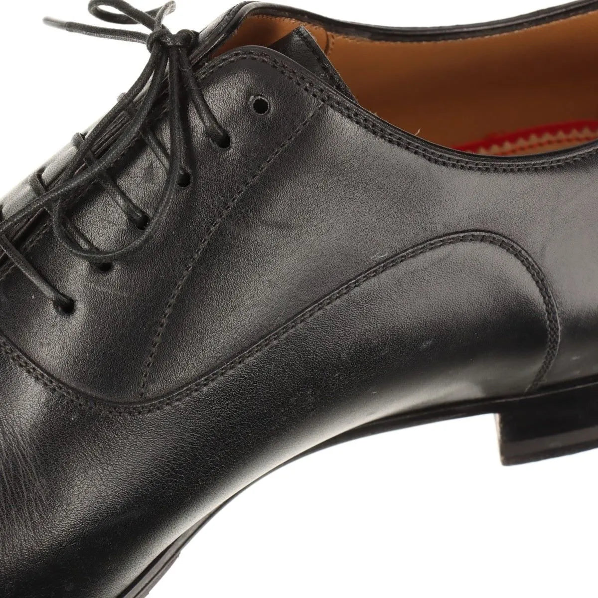 Christian Louboutin Leather Straight Tip Shoes Men's Black