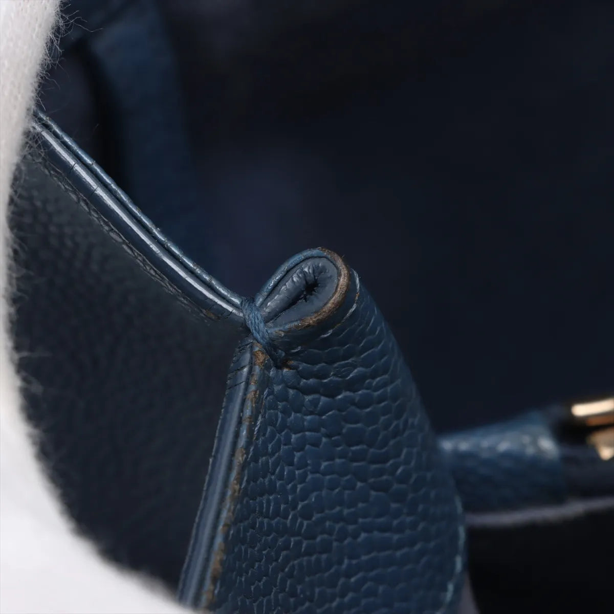 Chanel CC Logo Caviar Skin Two-Way Handbag Blue