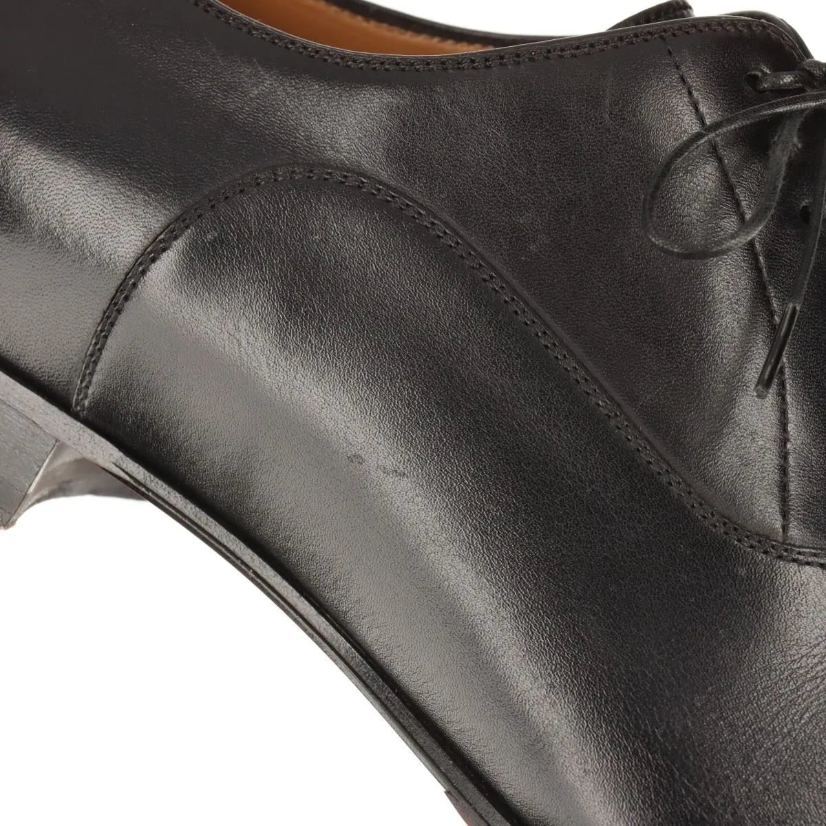 Christian Louboutin Leather Straight Tip Shoes Men's Black