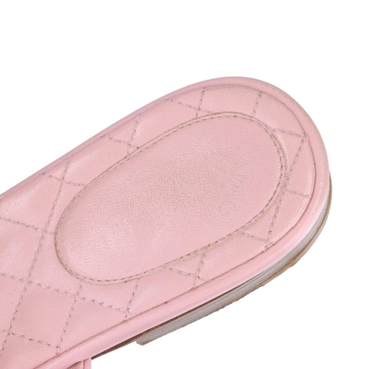 Chanel Camelia Two Strap Leather Sandal Pink