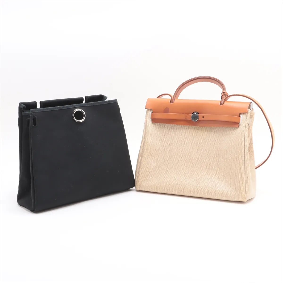 Hermès Herbag PM Twirl Ash x Leather Beige