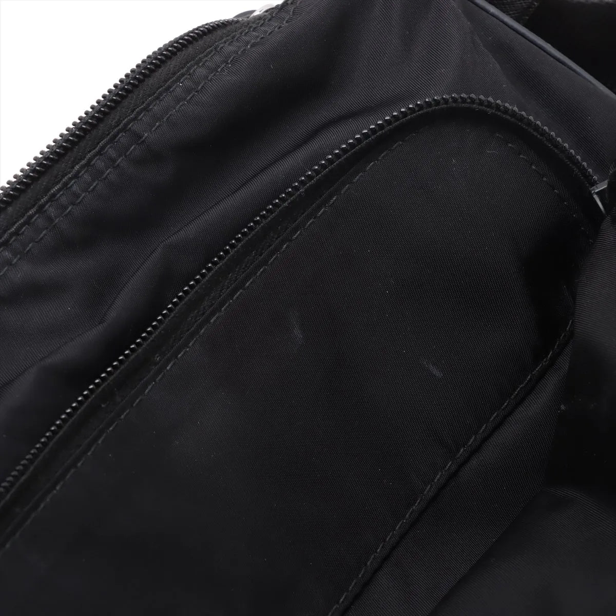 Prada Tessuto Nylon Leather Shoulder Bag Black