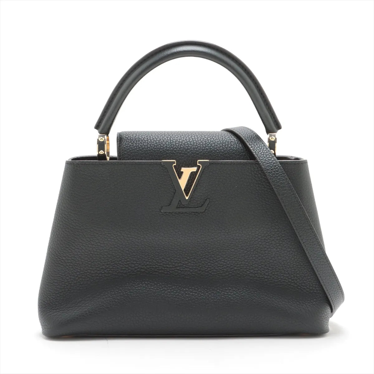 Louis Vuitton Taurillon Capucines PM Black