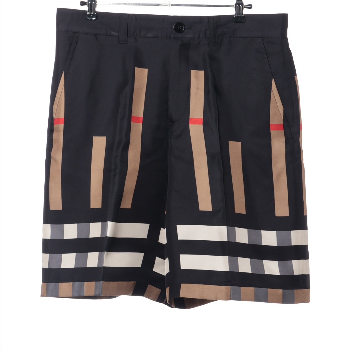 Burberry Tisci Period Check Silk Short Pants Black