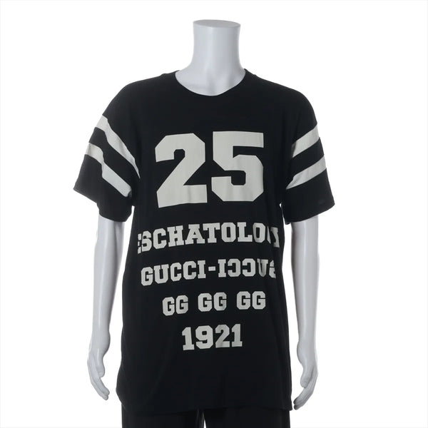 Gucci " 25 Eschatology Gucci - iccuG GG GG GG 1921" Cotton T-shirt Black