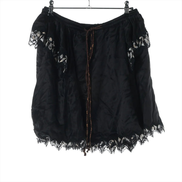 Louis Vuitton Silk Lace Skirt Black