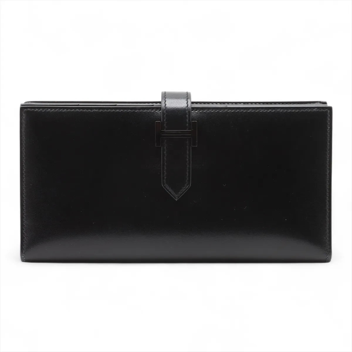 Hermès Bearn Box Calf Long Wallet Black