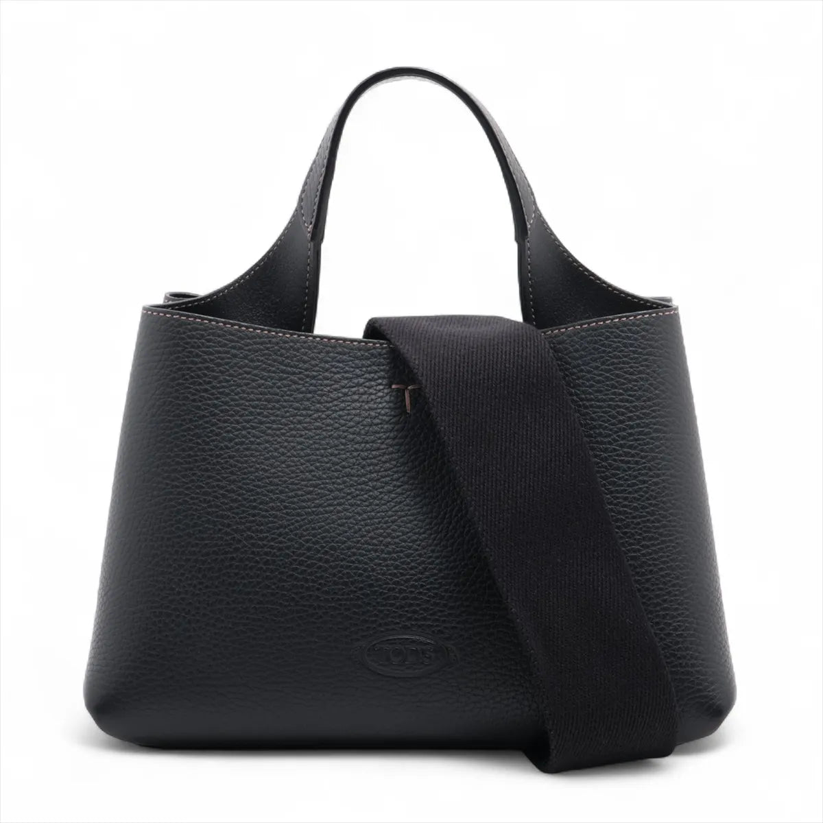 Tod's Micro T Timeless Leather Two-Way Handbag Black