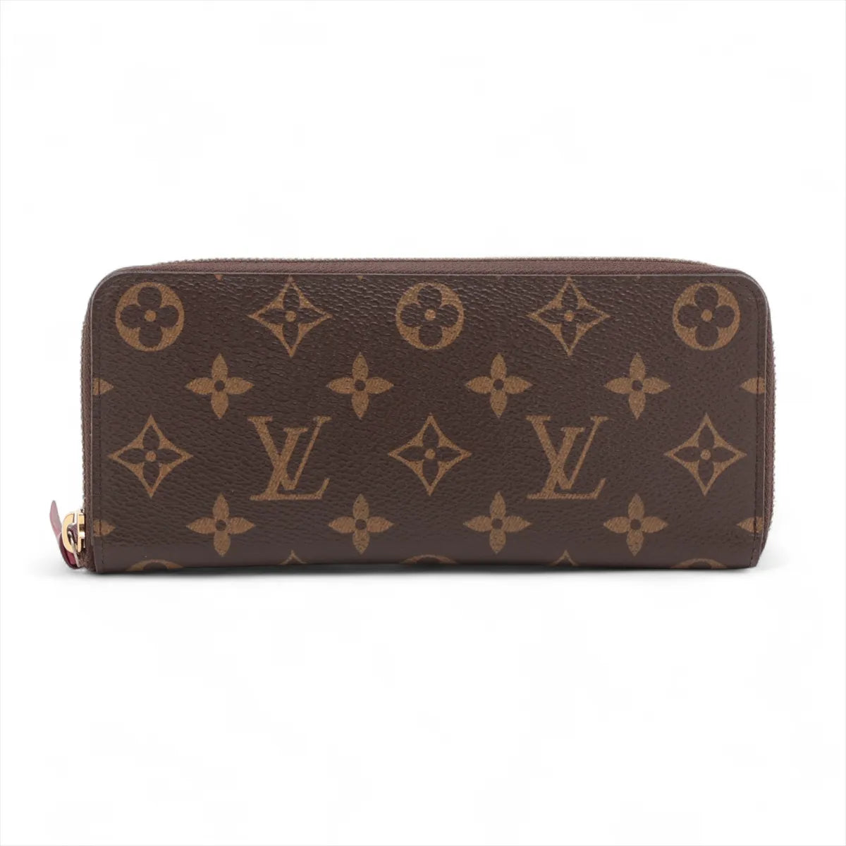 Louis Vuitton Monogram Clémence Zippy Long Wallet Fuchsia
