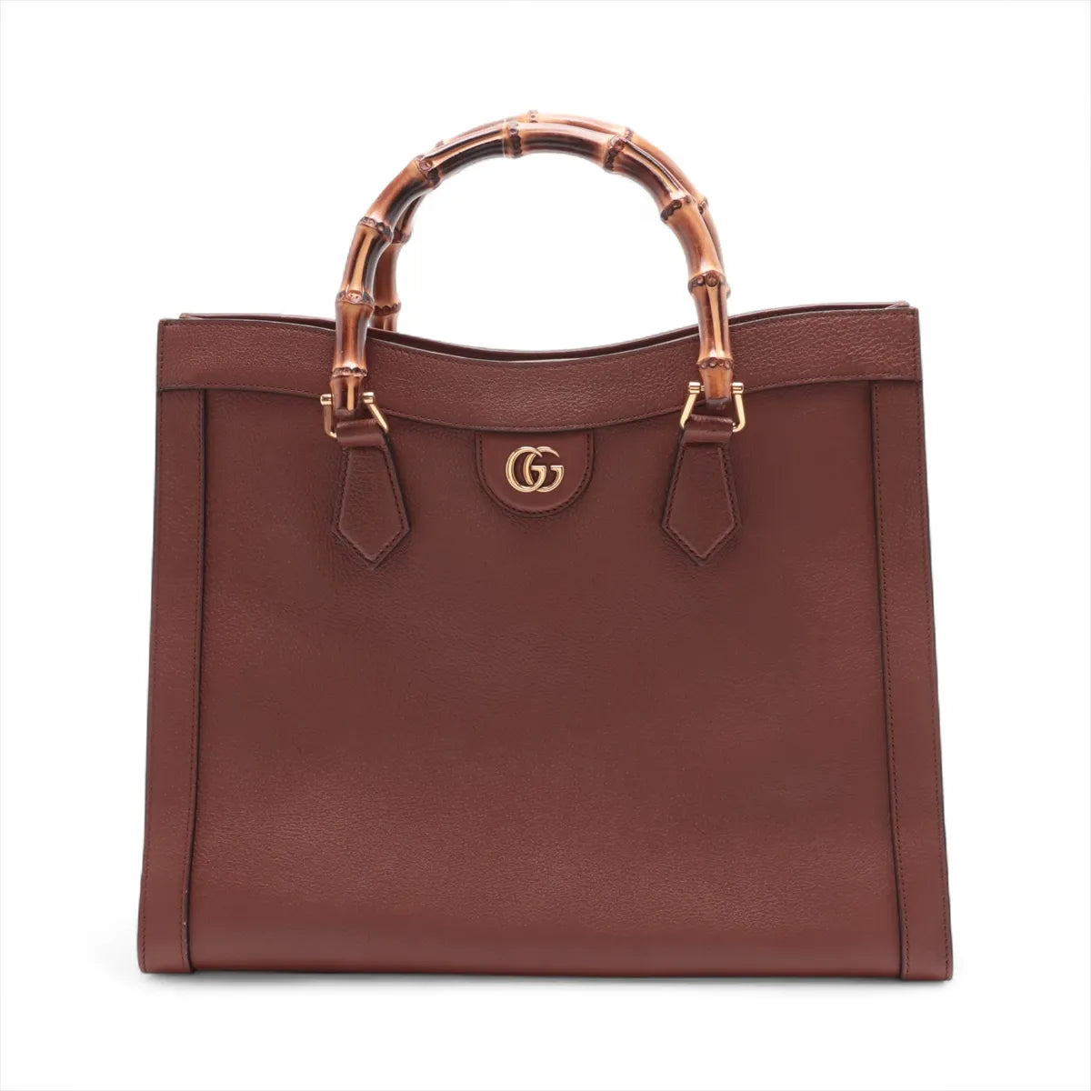 Gucci Bamboo Diana Leather Two-Way Handbag Brown