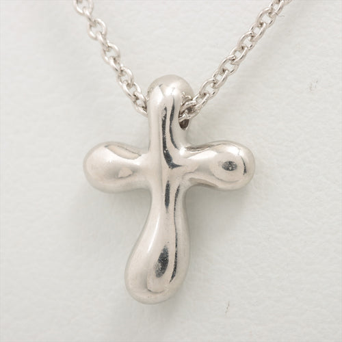 Tiffany & Co.Small Cross Pendant Necklace Platinum