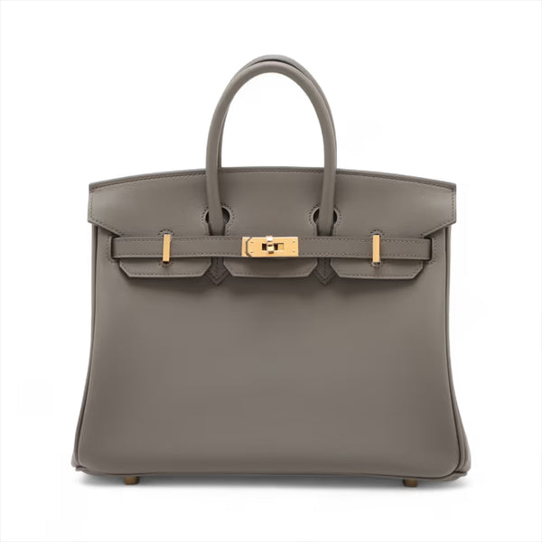 Hermes Birkin 25 Le Tournay Veau Swift Etain