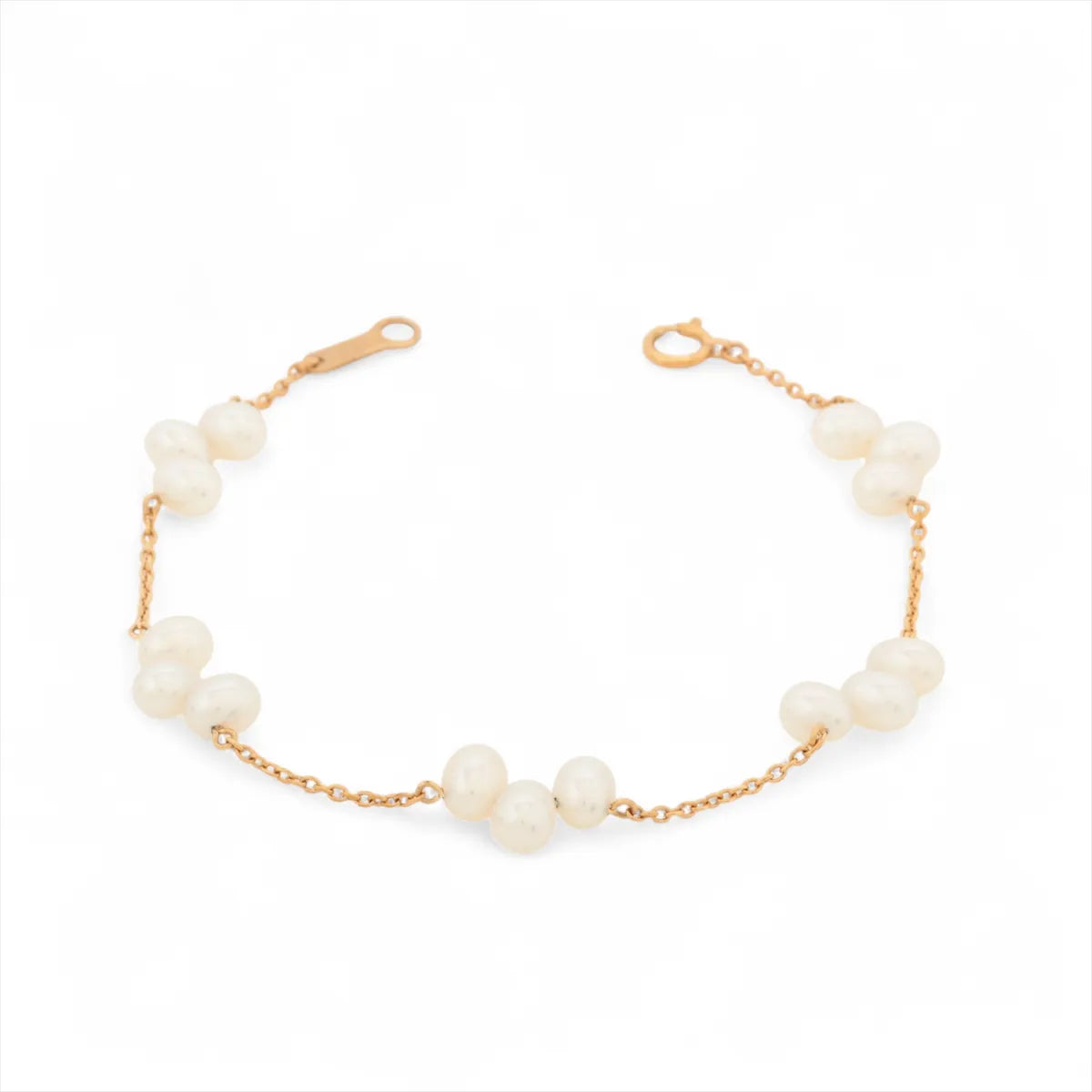 Pearl Gold Station Bracelet