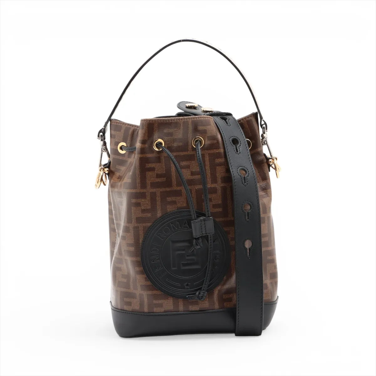 Fendi Zucca Mon Tresor Leather Two-Way Shoulder Bag Brown — product photo 1