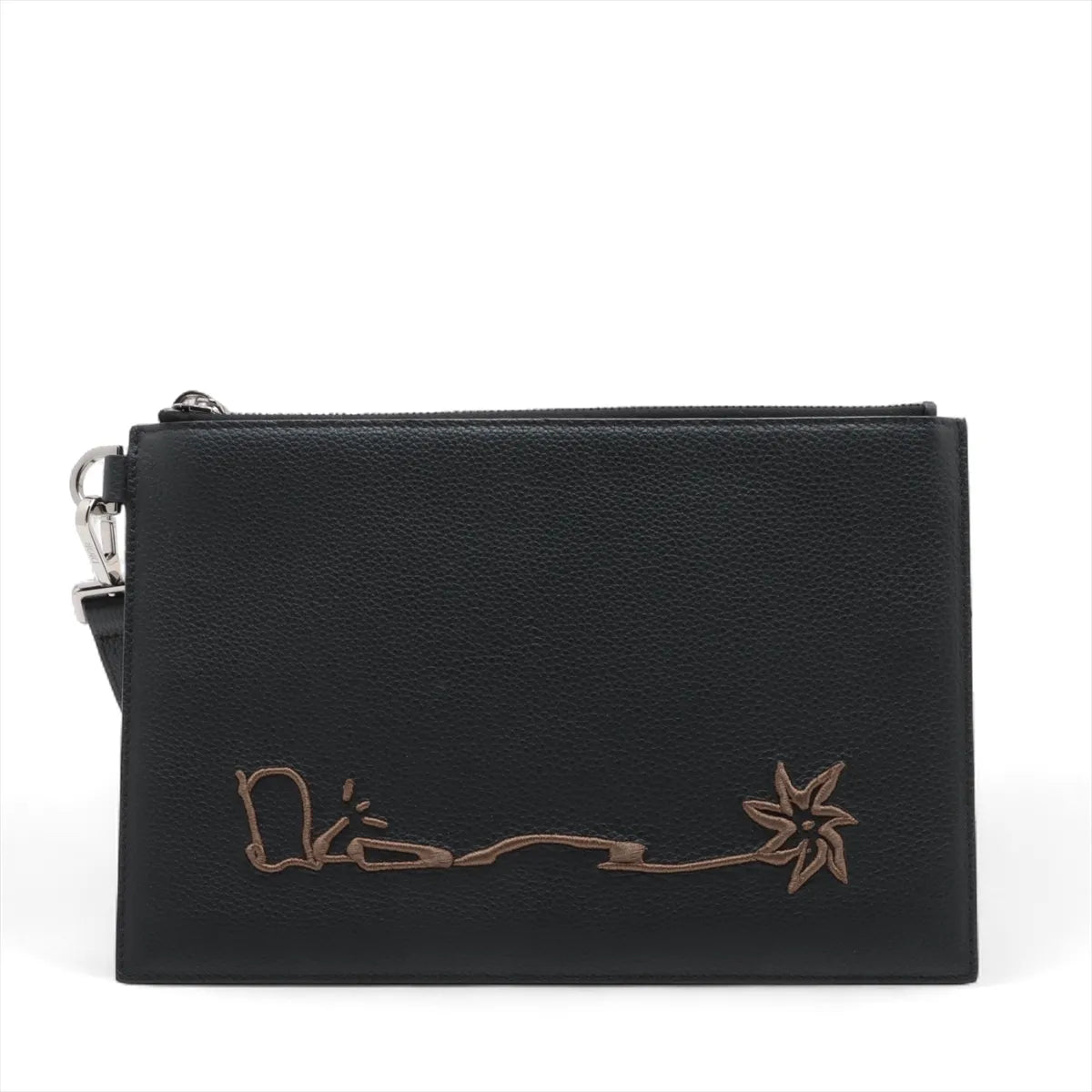 Dior x Cactus Jack Leather Clutch Bag Black