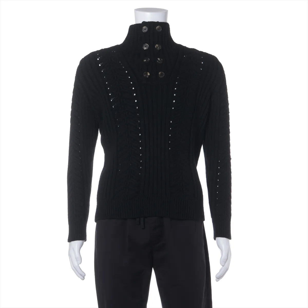 Ferragamo Wool Knit Turtle Neck Black