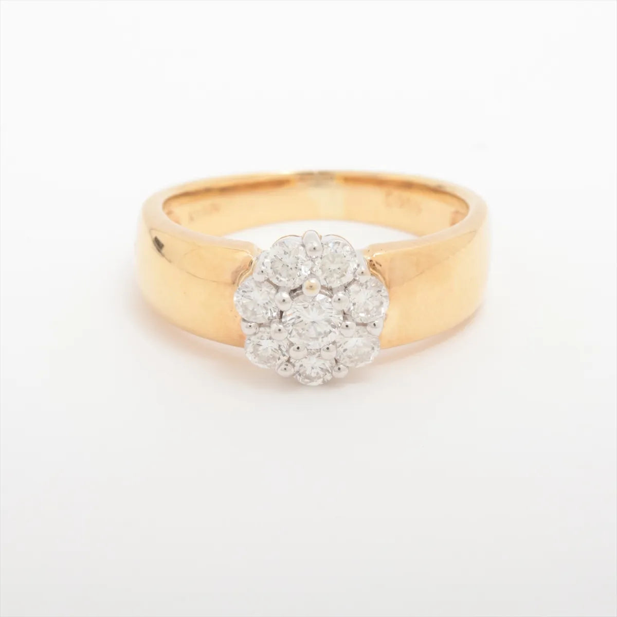 Ponte Vecchio Flower Diamond Ring Yellow Gold x White Gold