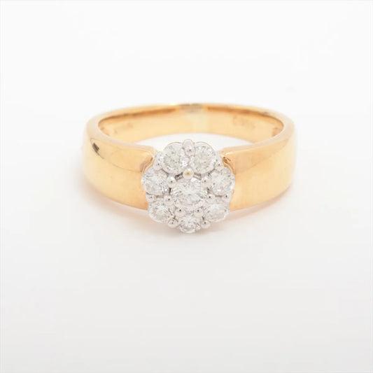 Ponte Vecchio Flower Diamond Ring Yellow Gold x White Gold