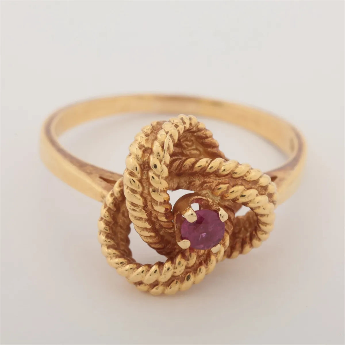 Tiffany & Co. Twist Knot Ruby Ring Yellow Gold