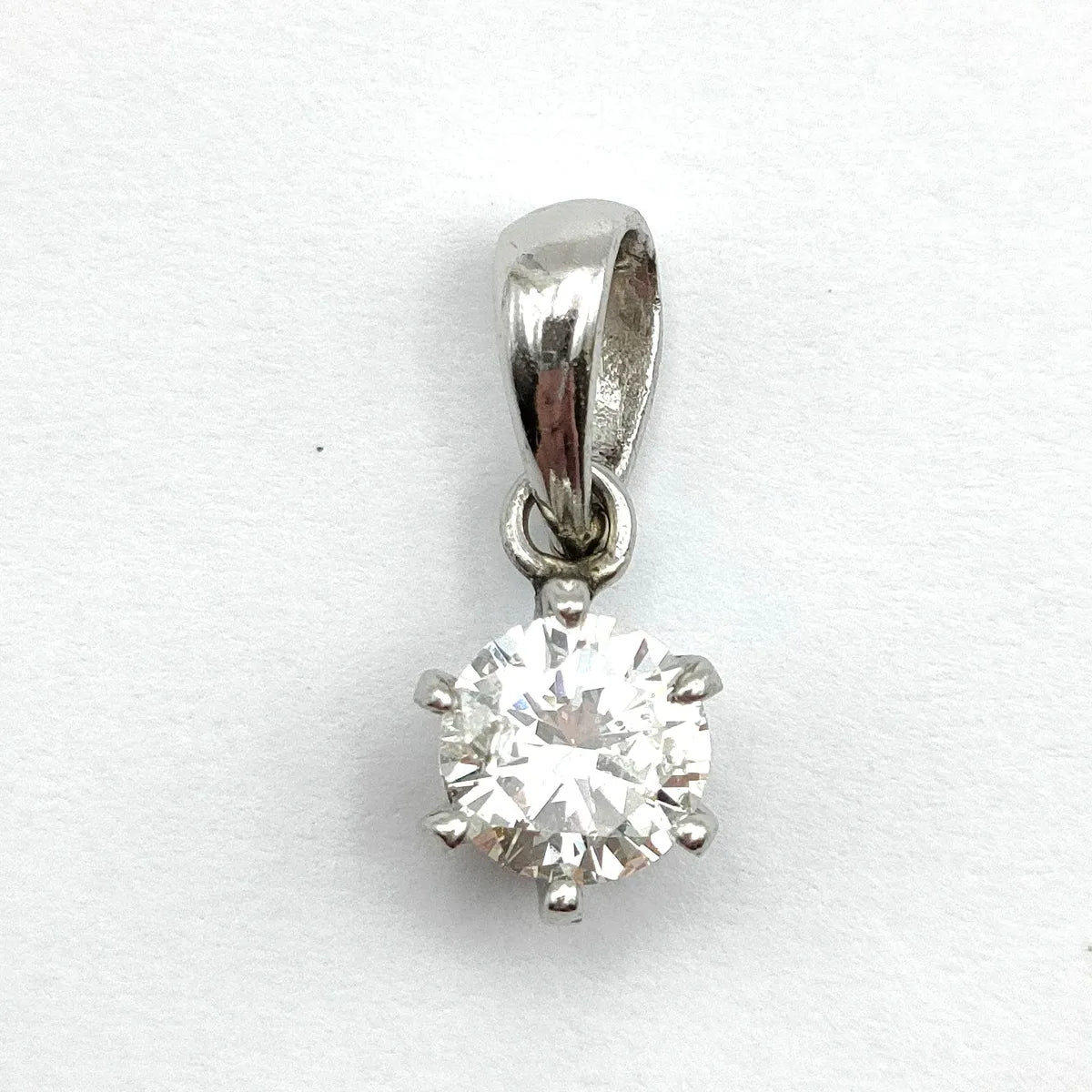Diamond Solitaire Pendant Platinum