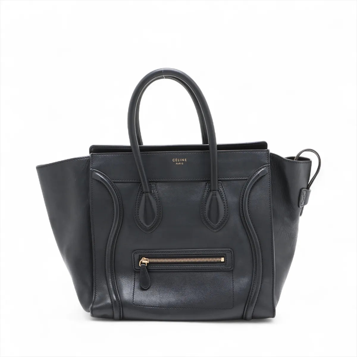 Celine Luggage Mini Shopper Leather Handbag Black
