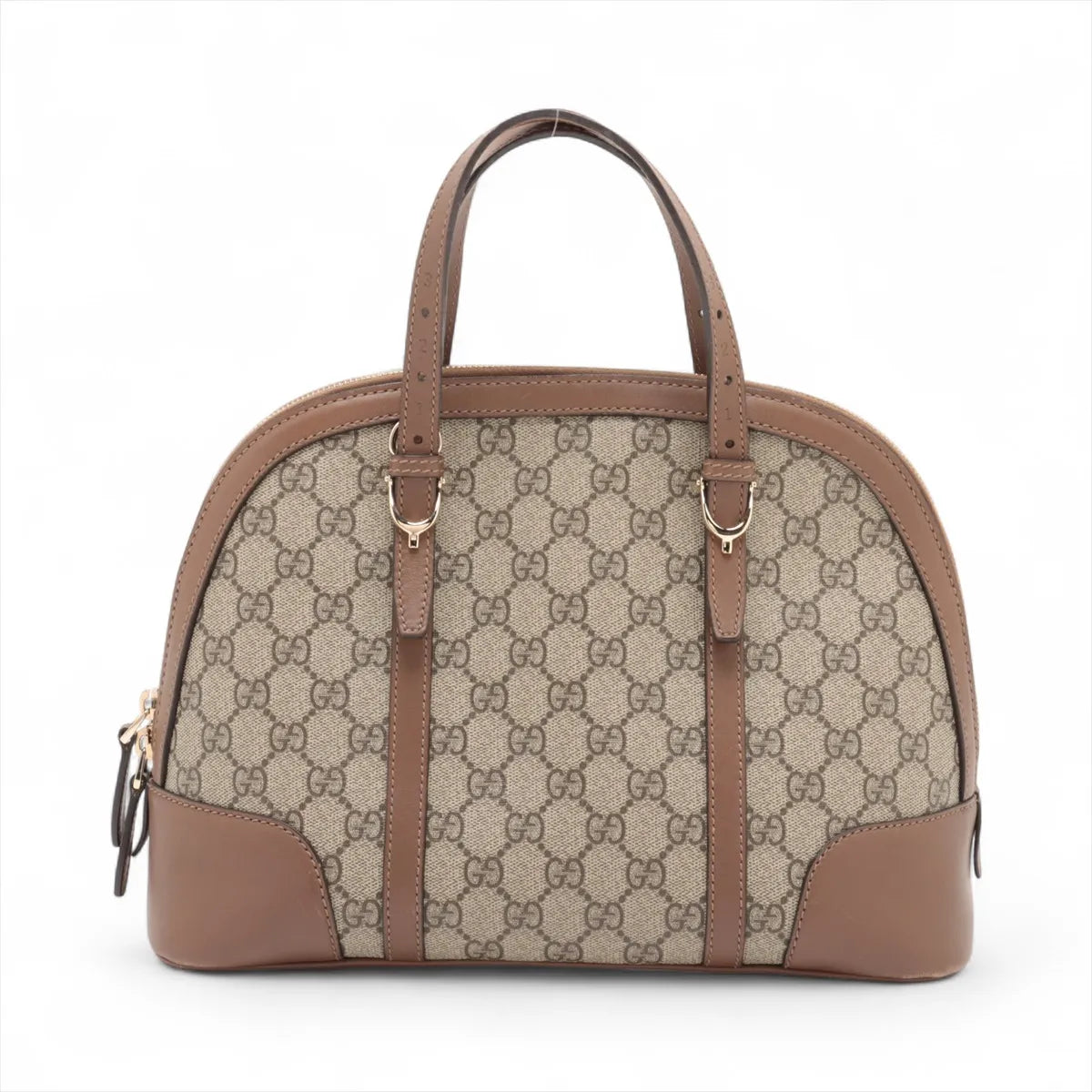 Gucci GG Supreme Leather Handbag Brown