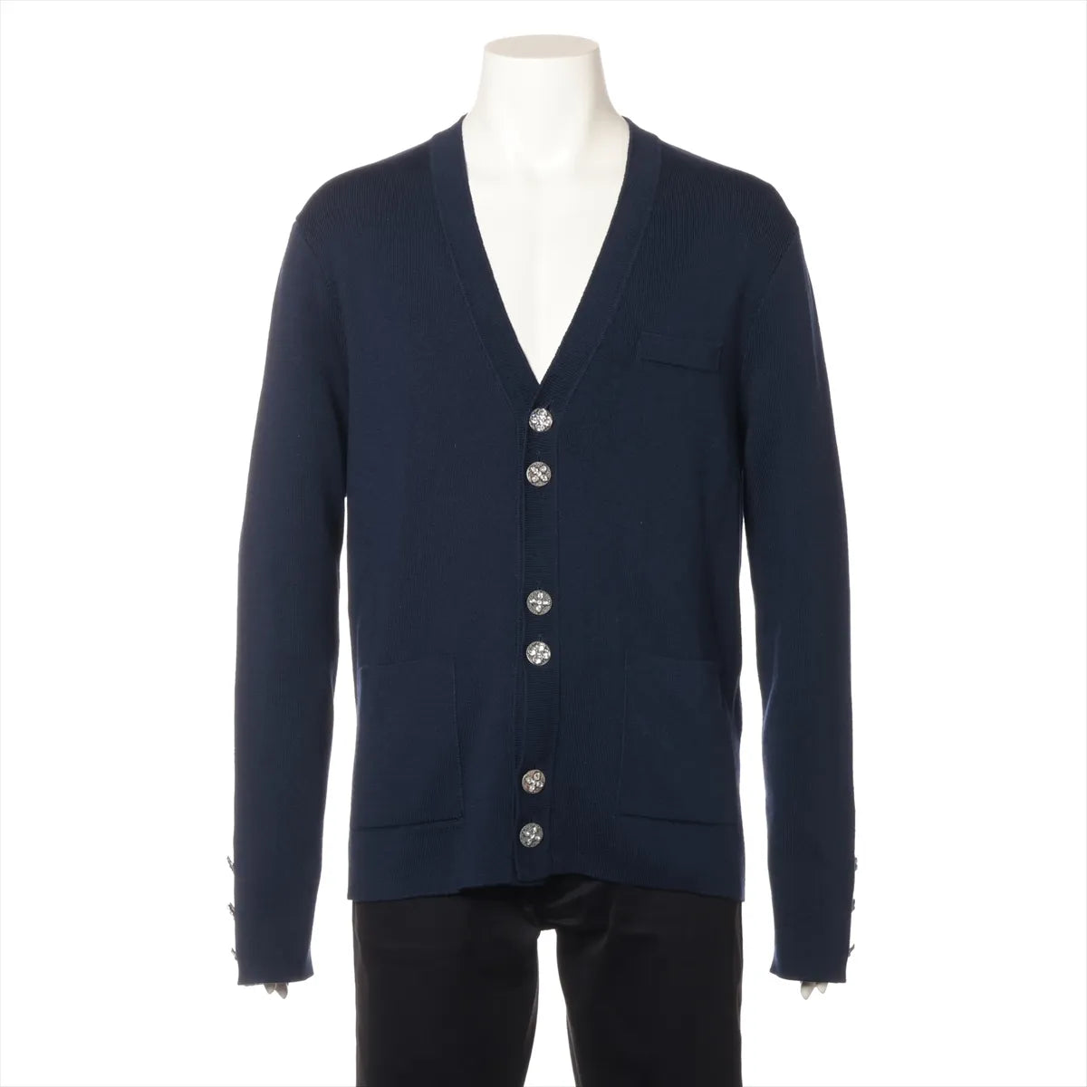 Louis Vuitton Wool Cardigan Navy Blue