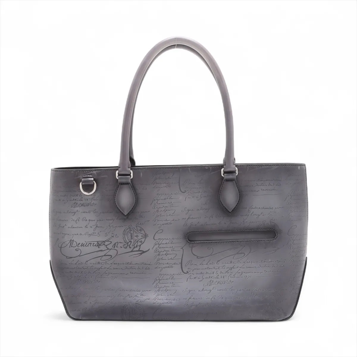 Berluti Calligraphy Toujour Leather Tote Bag Gray | Redo Luxury