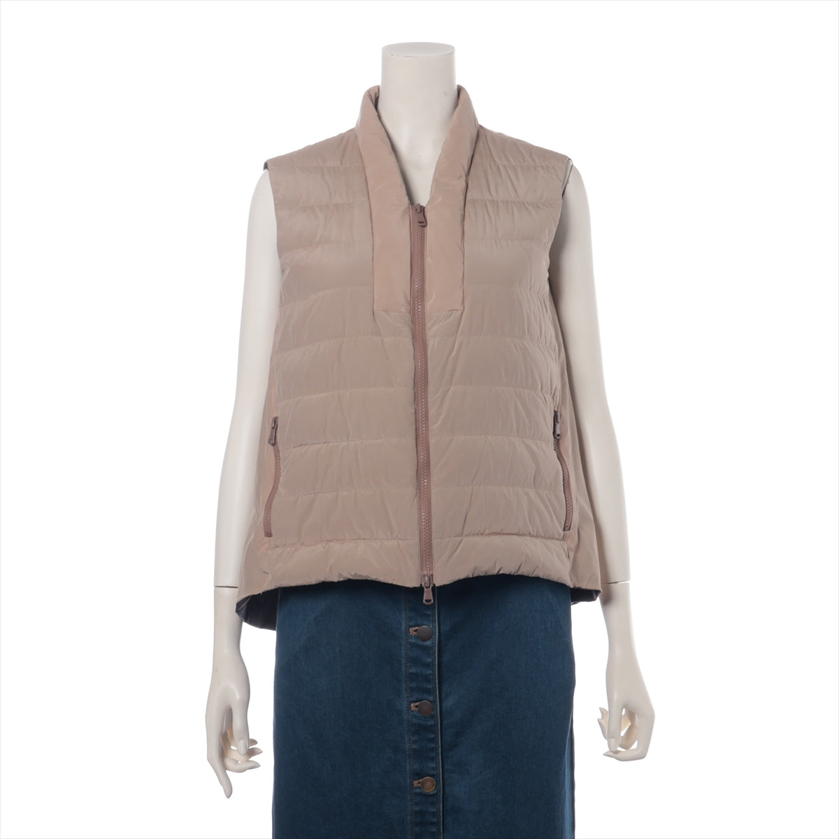 Brunello Cucinelli Nylon Down Vest Beige