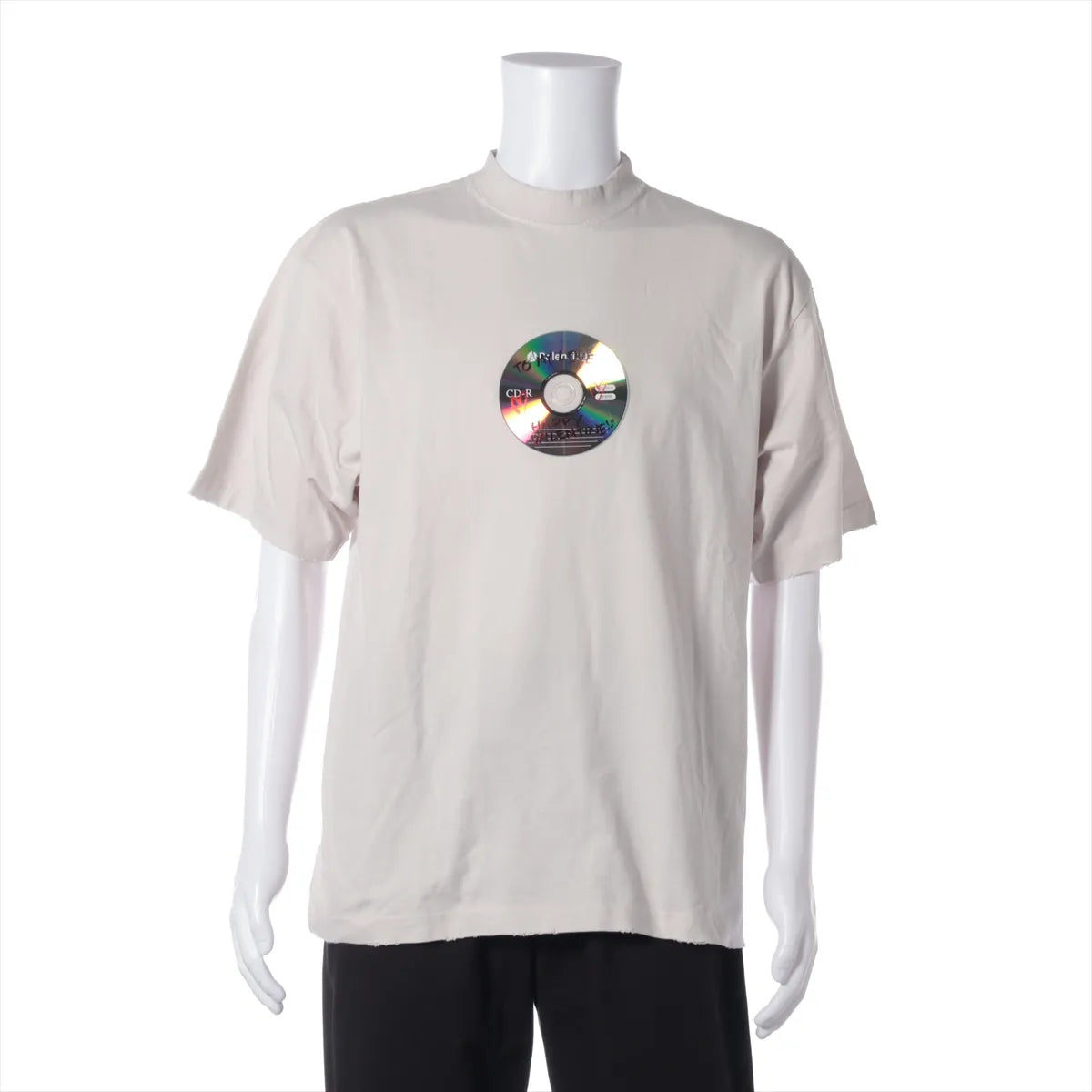 Balenciaga Disc Cotton T-shirt Beige — product photo 1