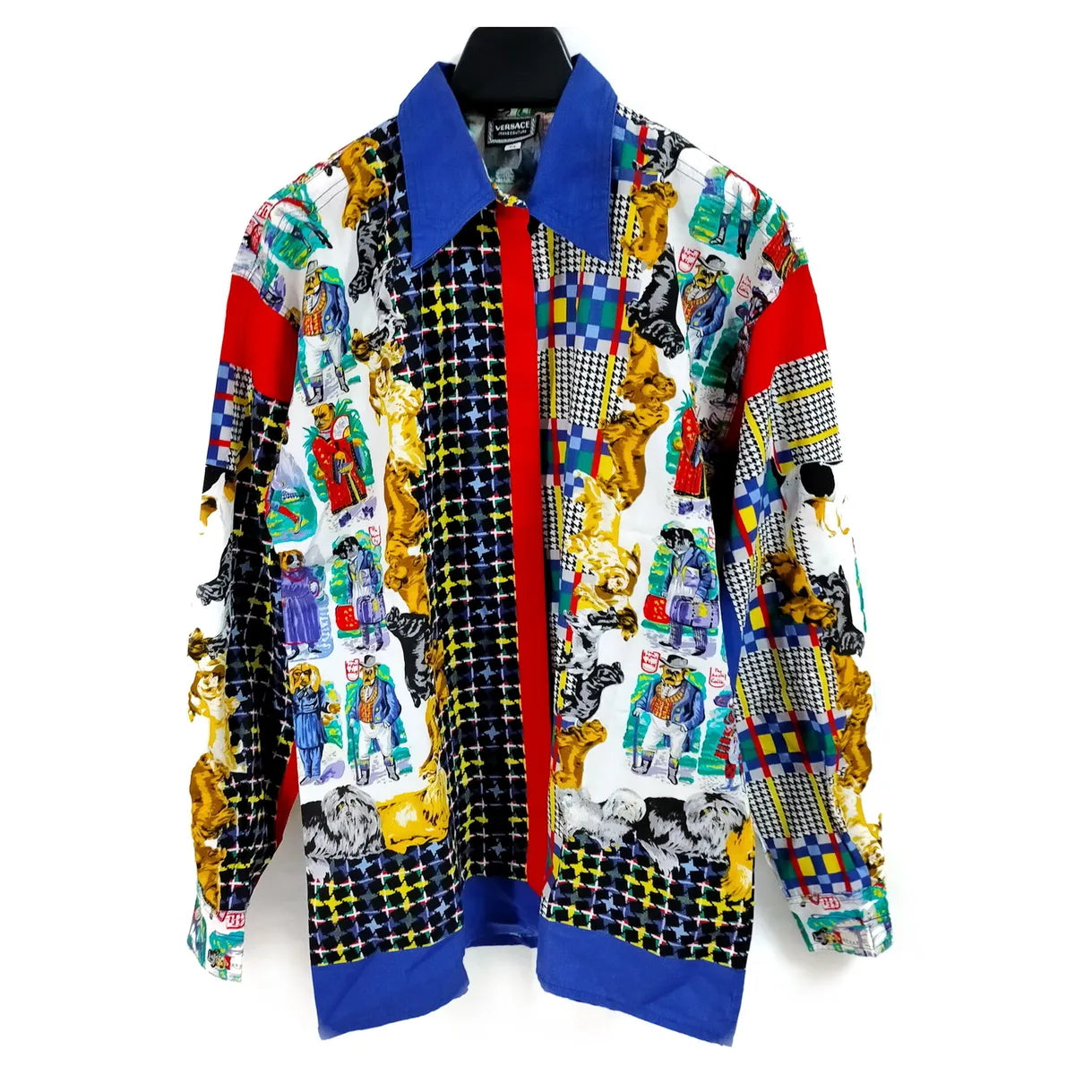 Versace Cotton Multicolor Pattern Long Sleeve