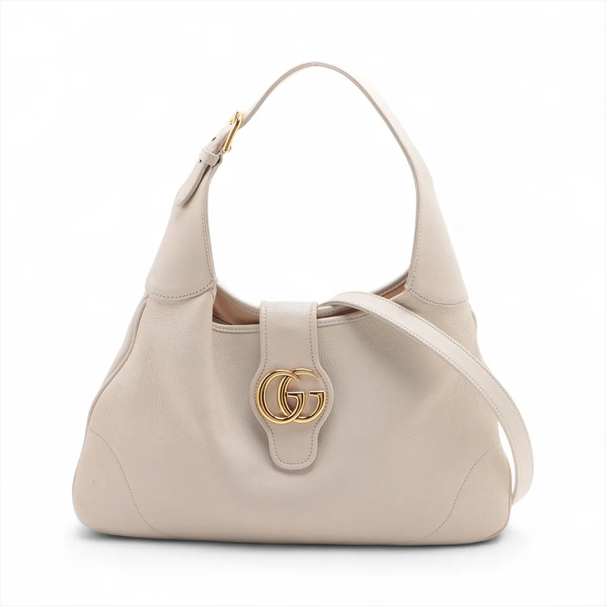 Gucci Aphrodite Medium Leather Shoulder Bag Beige