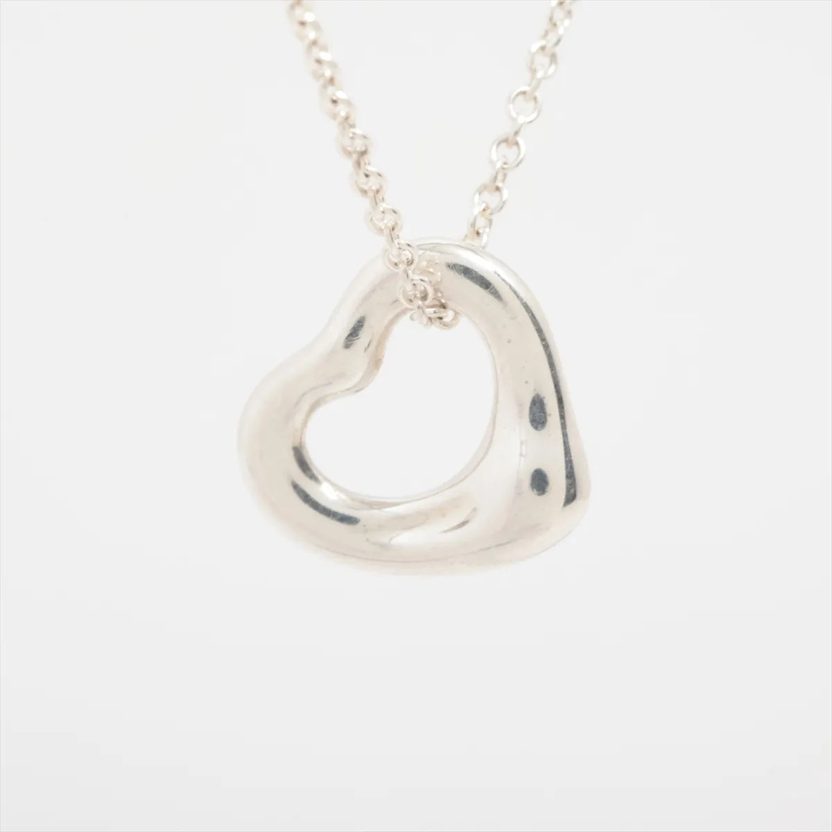 Tiffany & Co. Open Heart Pendant Necklace 925 Silver