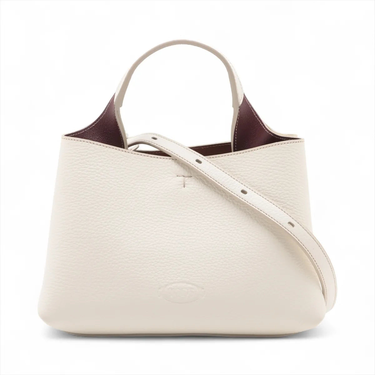 Tod's Micro T Timeless Leather Two-Way Handbag White