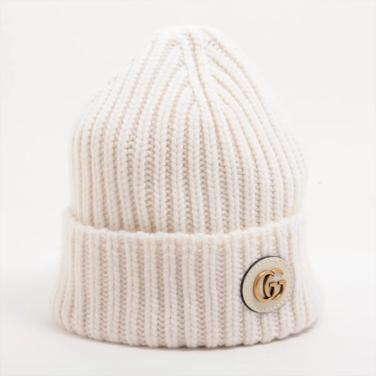 Gucci Double G Wool Cashmere Hat White
