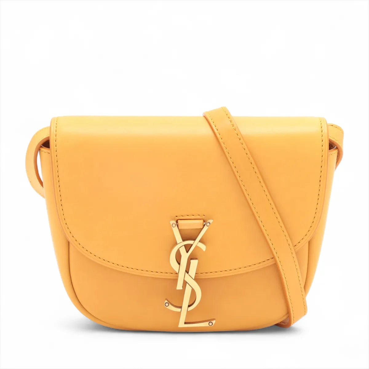 Saint Laurent Paris Kaia Leather Shoulder Bag Yellow