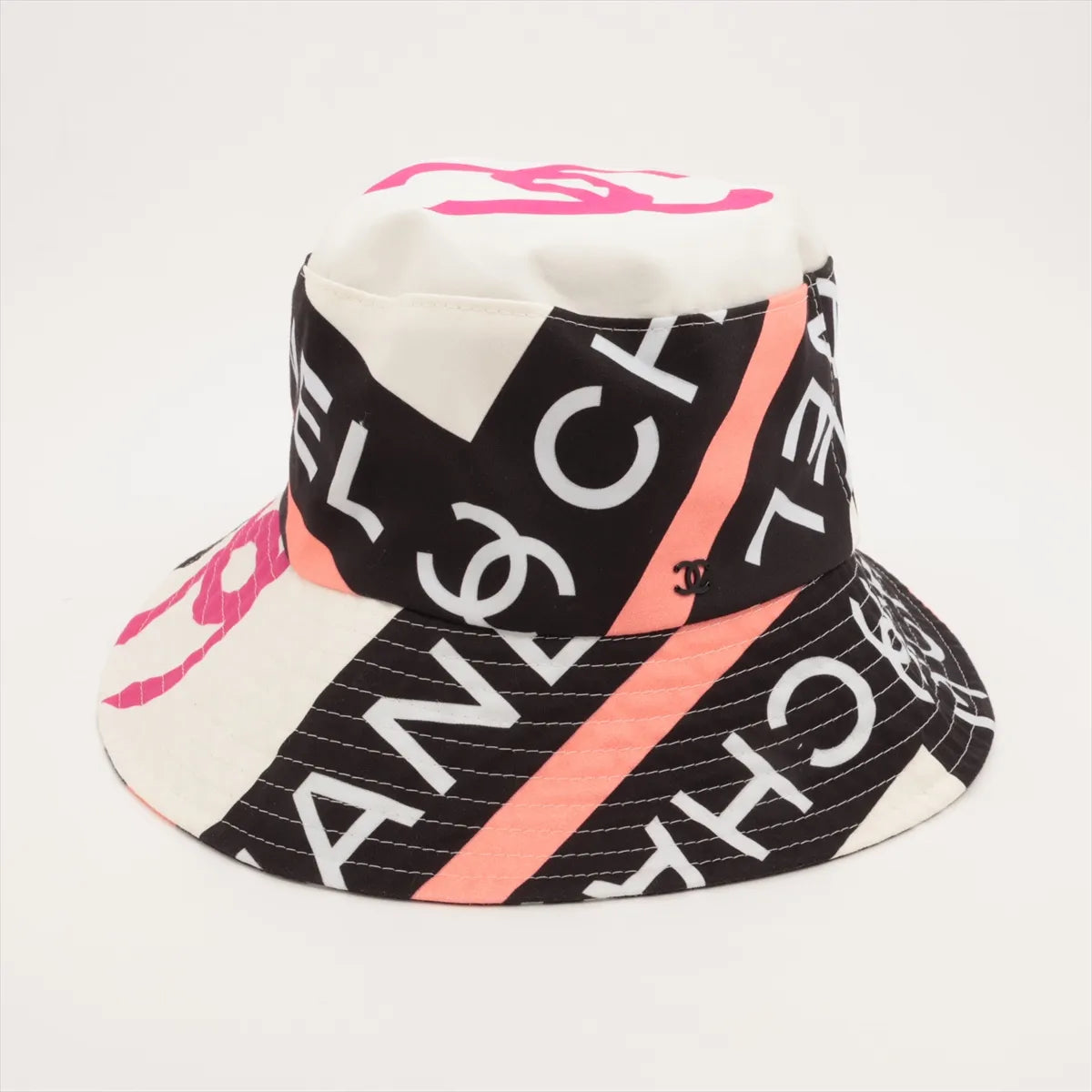 Chanel CC Logo Cotton Bucket Hat Multicolor