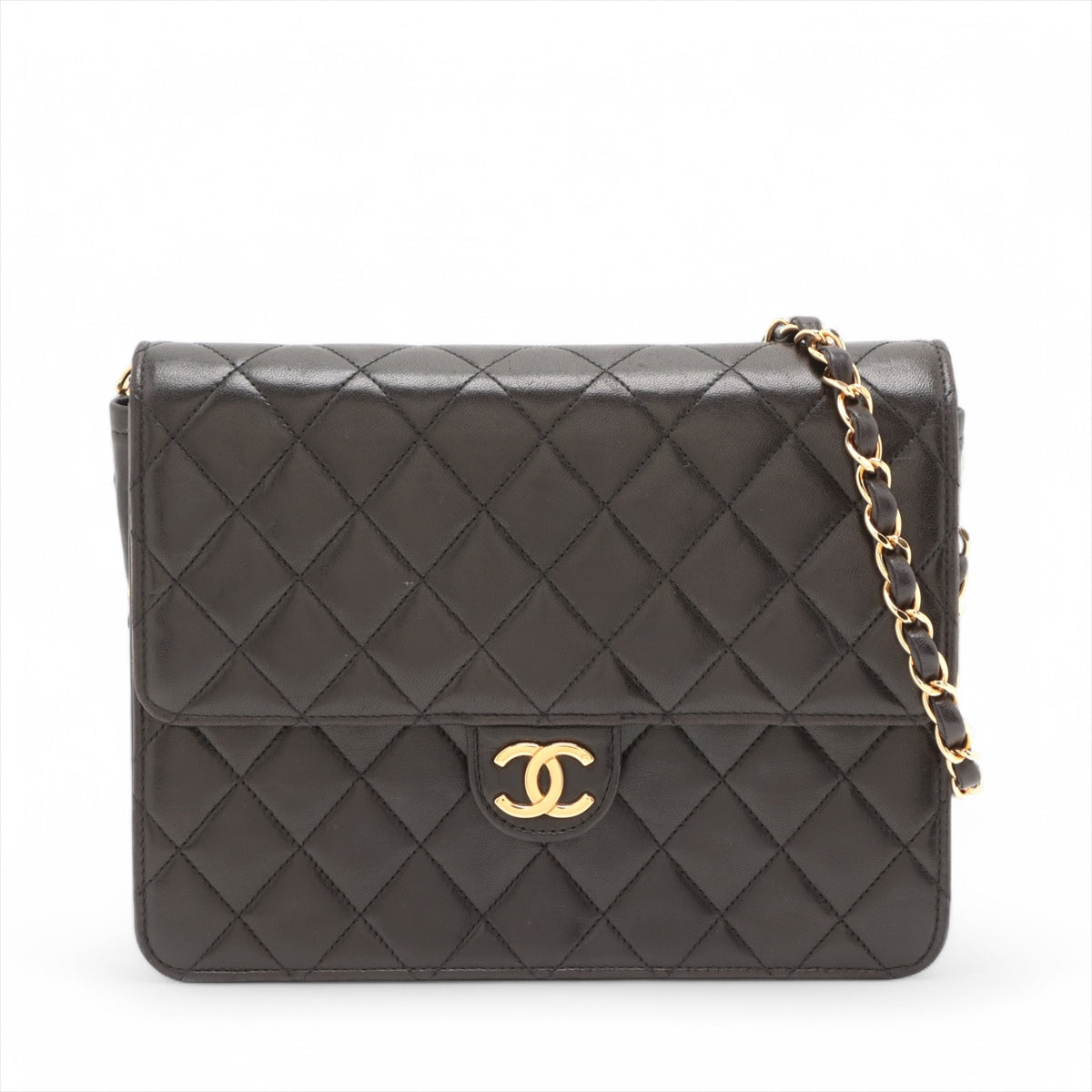 Chanel CC Logo Matelasse Lambskin Chain Shoulder Bag Black * PREORDER *