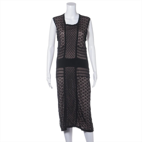 Ferragamo Cotton Rayon Knit Midi Sleeveless Dress