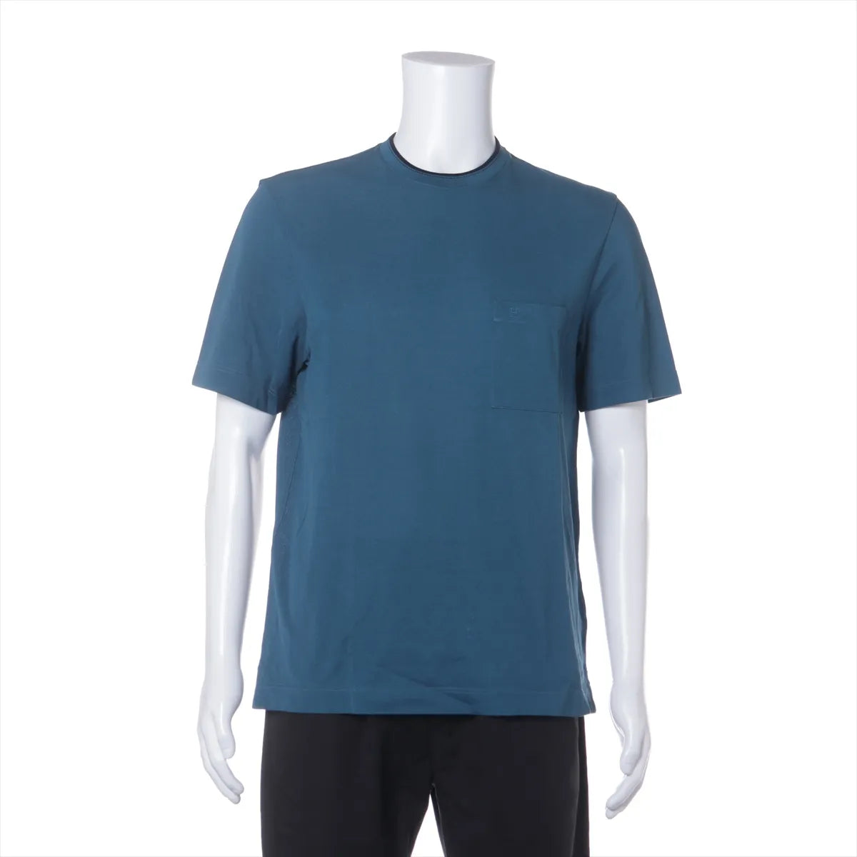 Hermes Pocket Cotton T-shirt Navy Blue