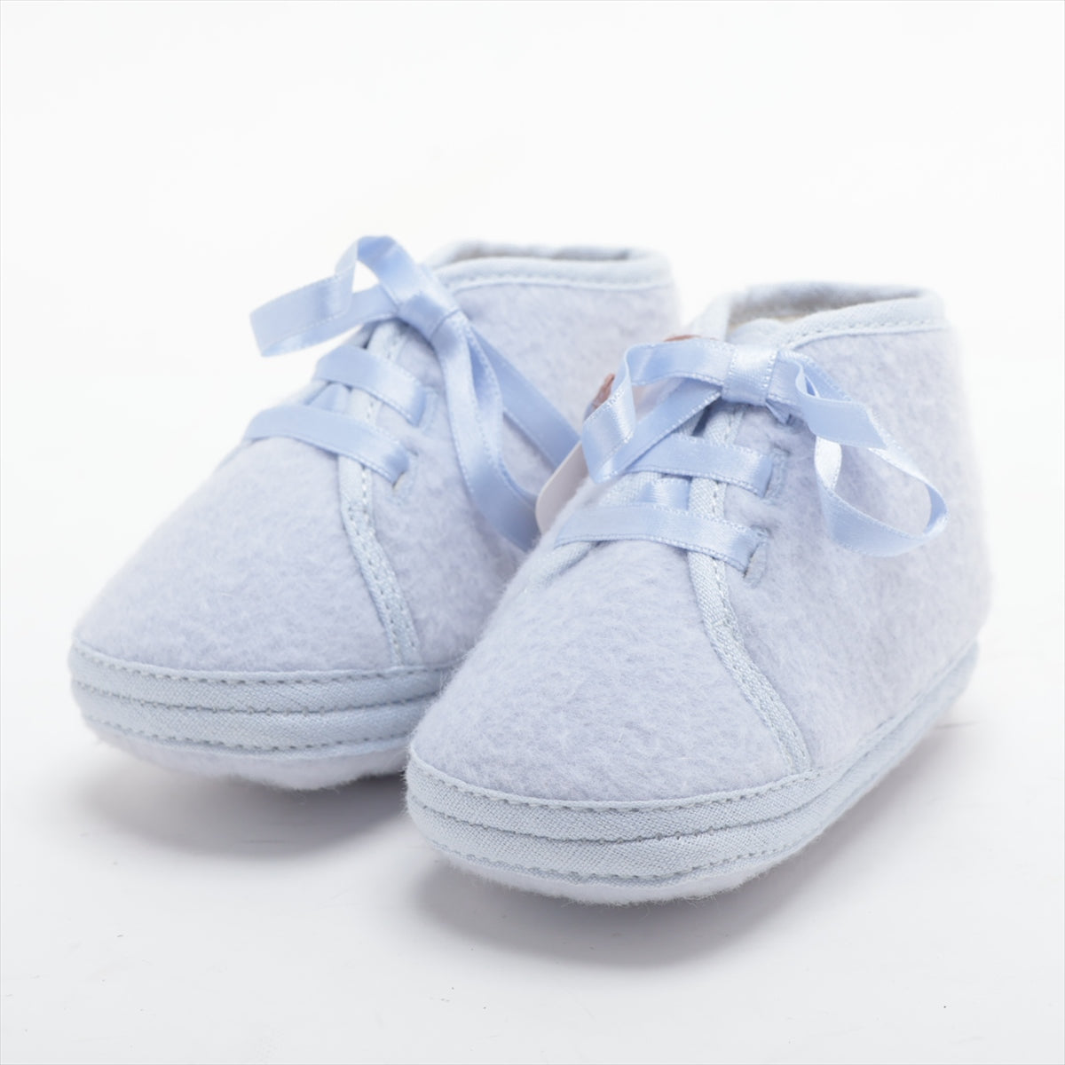 Hermès Wool Angora Baby Shoes Blue