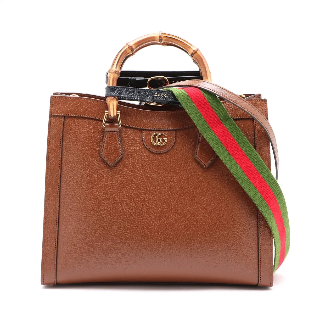 Gucci Bamboo Diana Leather Two-Way Handbag Brown — product photo 1