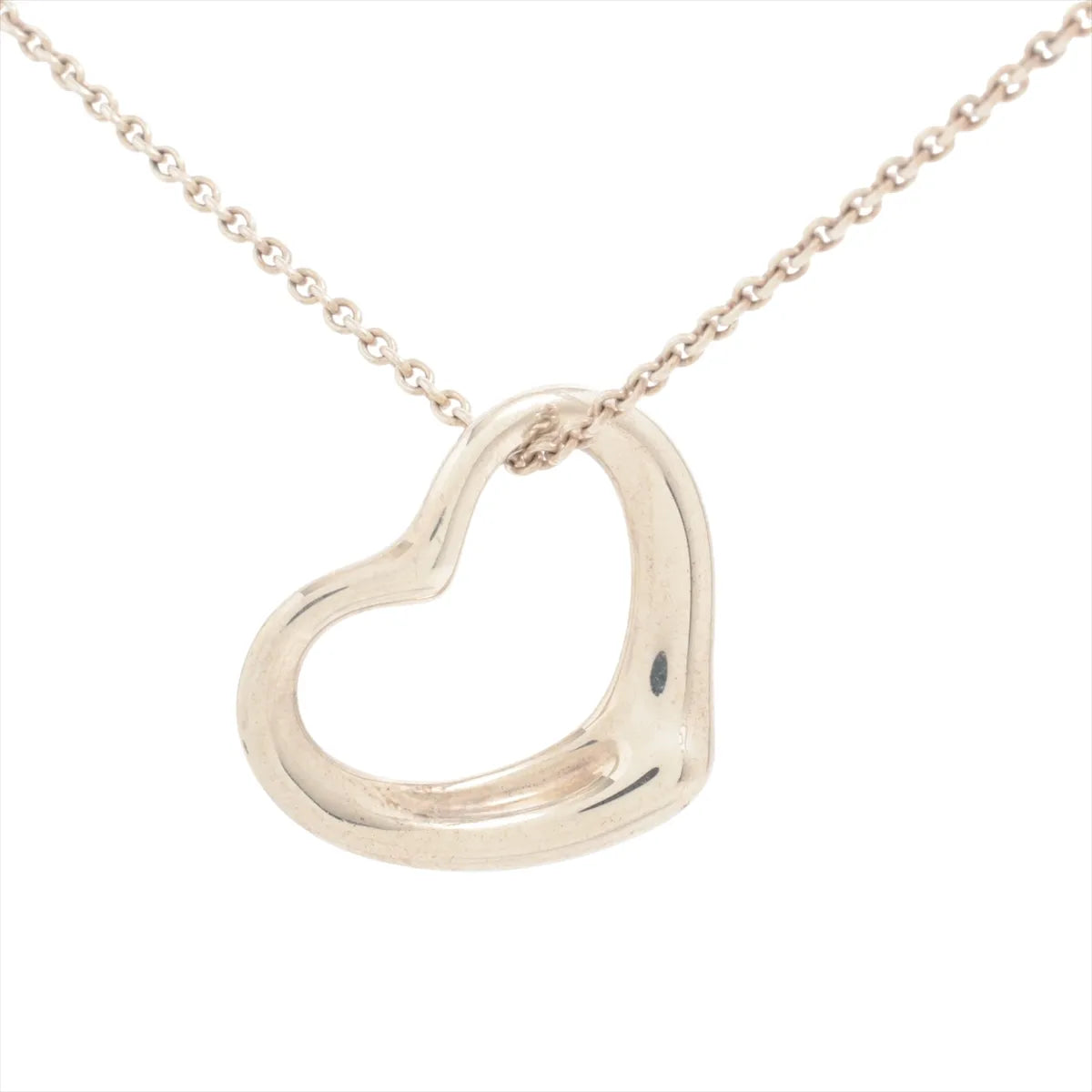 Tiffany & Co. Open Heart Necklace Silver